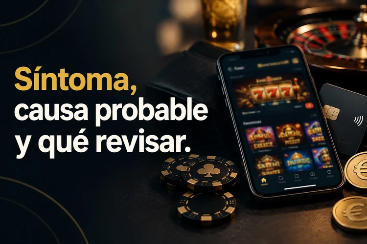 Síntoma, causa probable y qué revisar